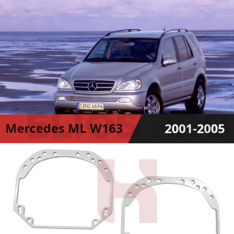 Рамки для замены линз в фарах Mercedes ML W163 2001-2005