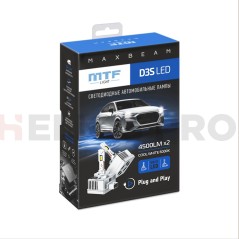 Светодиодные лампы MTF Light MaxBeam D3S 6000K 42V, 35W, 2шт