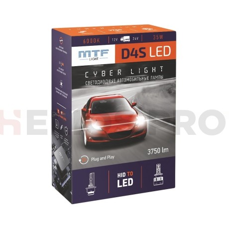Светодиодные лампы MTF Light Cyber Light D4S 6000K 42V, 35W, 2шт
