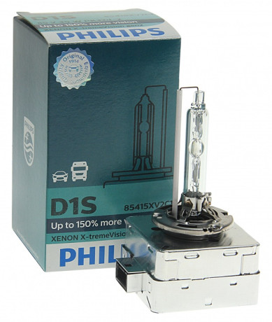 Ксеноновая лампа PHILIPS D1S X-treme Vision gen2 4800K 85V 35W, 1шт