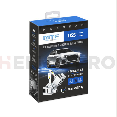 Светодиодные лампы MTF Light MaxBeam D5S 6000K 12V, 35W, 2шт
