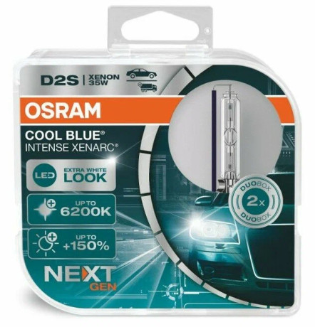 Ксеноновая лампа OSRAM D2S Xenarc Cool Blue Intense до 6200K 35W, 2 шт