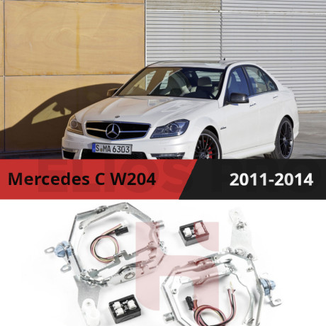 Рамки для замены линз в фарах Mercedes C W204 2011-2014