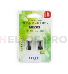 Светодиодные лампы MTF Light FIREFLY T10 W5W 5500K 24V-1W 2шт