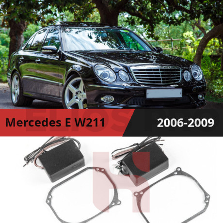 Рамки для замены линз в фарах Mercedes E W211 2006-2009 с AFS Intellect Тип 2