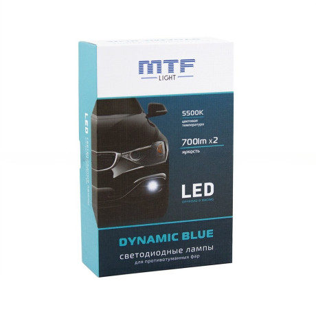 Светодиодные лампы MTF Light Dynamic Blue H11/H8/H16 5500K 12V, 8W, 2шт