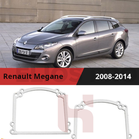 Рамки для замены линз в фарах Renault Megane 2008-2014