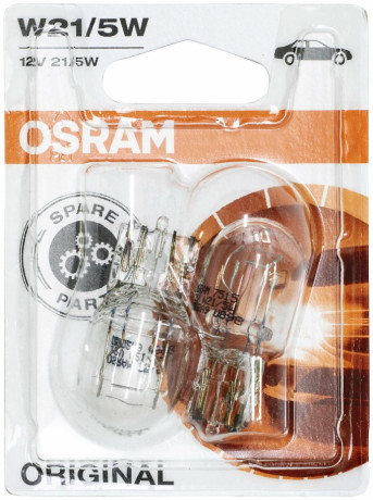 Лампа галогенная OSRAM W21/5W 2шт, 12V