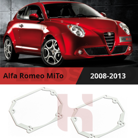Рамки для замены линз в фарах Alfa Romeo MiTo 2008-2013 Галоген крепление Hella 3R