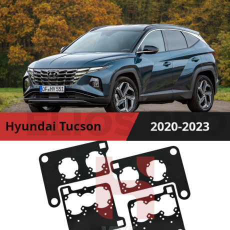 Рамки для установки линз в фары Hyundai Tucson 2020-2023 рефлекторный LED