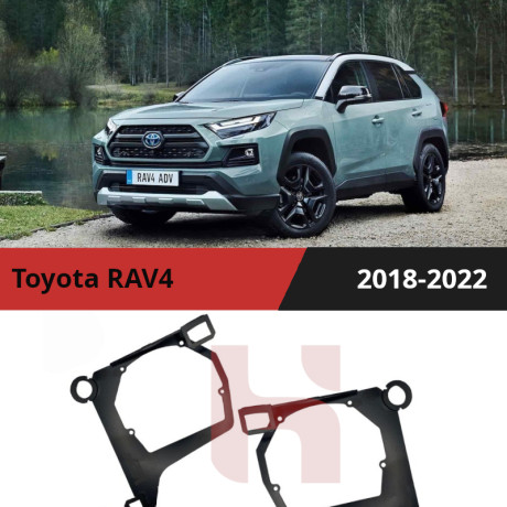 Рамки для замены линз в фарах Toyota RAV4 2018-2022 LED