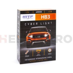 Светодиодные лампы MTF Light Cyber Light HB3 6000K 12V, 45W, 2шт