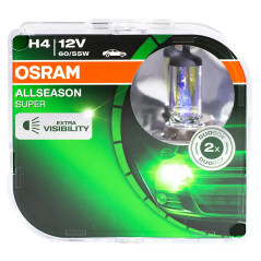 Лампа галогенная OSRAM H4 AllSeason 12V 60/55W, 2шт