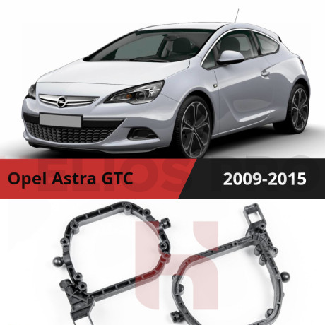 Рамки для замены линз в фарах Opel Astra GTC 2009-2015 Пластик